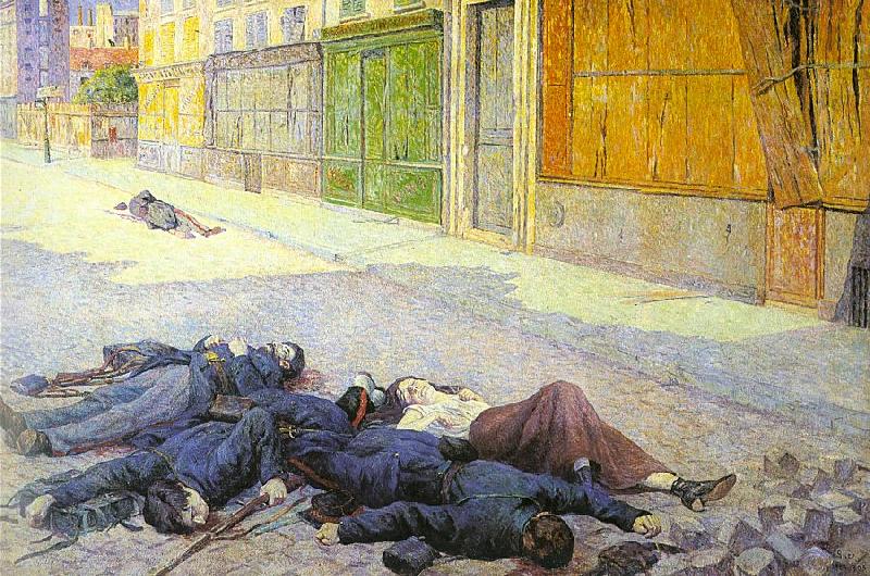 Luce, Maximilien A Paris Street in May 1871 china oil painting image